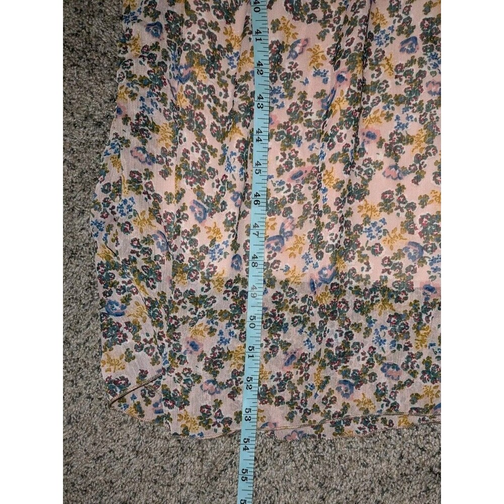 Women's Maxi Mini-Floral Tiered Cottagecore Country Ruffle Sleeve Feminine SZ M - Picture 4 of 15